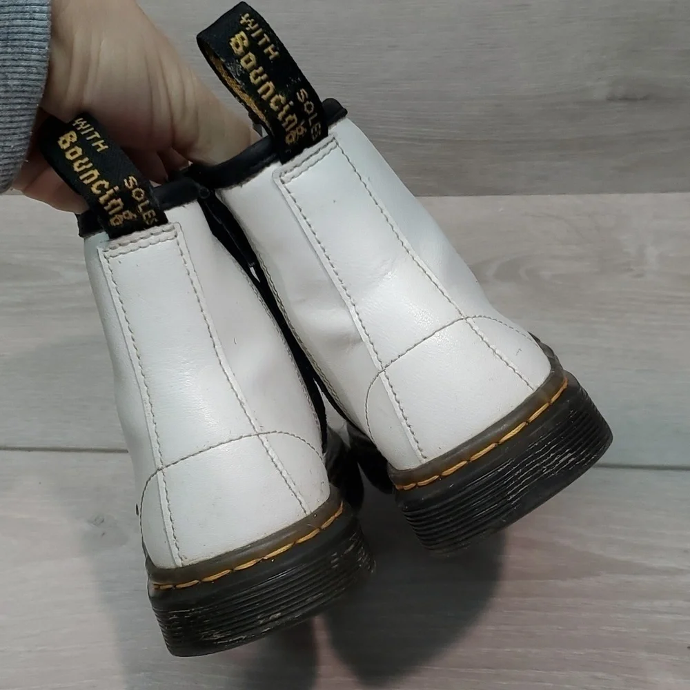 Doc Dr.Martens Zaval J Kids Ankle Leather Lace Up Boots shoes sz US12